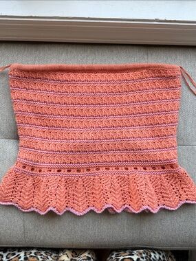 American Eagle Outfitters Orange Crochet Top